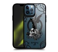 Head Case Designs sous Licence Officielle Alchemy Gothic Nine Lives of Poe Skull Cat Gothic Art Black Shockproof Bumper Case [Military Grade] Compatible with Apple iPhone 12 Pro Max and with MagSafe