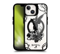 Head Case Designs sous Licence Officielle Alchemy Gothic Nine Lives of Poe Skull Cat Gothic Art Black Shockproof Bumper Case [Military Grade] Compatible with Apple iPhone 14 and with MagSafe