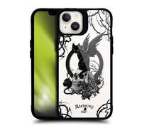 Head Case Designs sous Licence Officielle Alchemy Gothic Nine Lives of Poe Skull Cat Gothic Art Black Shockproof Bumper Case [Military Grade] Compatible with Apple iPhone 14 Plus and with MagSafe