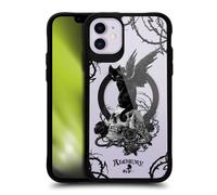 Head Case Designs sous Licence Officielle Alchemy Gothic Nine Lives of Poe Skull Cat Gothic Art Black Shockproof Bumper Case [Military Grade] Compatible with Apple iPhone 11 and with MagSafe