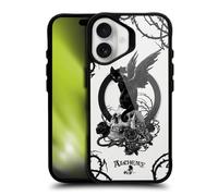 Head Case Designs sous Licence Officielle Alchemy Gothic Nine Lives of Poe Skull Cat Gothic Art Black Shockproof Bumper Case [Military Grade] Compatible with Apple iPhone 16 and with MagSafe