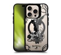 Head Case Designs sous Licence Officielle Alchemy Gothic Nine Lives of Poe Skull Cat Gothic Art Black Shockproof Bumper Case [Military Grade] Compatible with Apple iPhone 16 Pro and with MagSafe