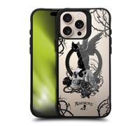 Head Case Designs sous Licence Officielle Alchemy Gothic Nine Lives of Poe Skull Cat Gothic Art Black Shockproof Bumper Case [Military Grade] Compatible with Apple iPhone 16 Pro Max and with MagSafe