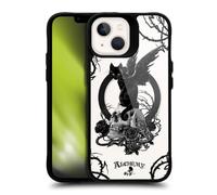 Head Case Designs sous Licence Officielle Alchemy Gothic Nine Lives of Poe Skull Cat Gothic Art Black Shockproof Bumper Case [Military Grade] Compatible with Apple iPhone 13 and with MagSafe
