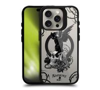 Head Case Designs sous Licence Officielle Alchemy Gothic Nine Lives of Poe Skull Cat Gothic Art Black Shockproof Bumper Case [Military Grade] Compatible with Apple iPhone 15 Pro and with MagSafe
