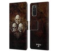 Head Case Designs sous Licence Officielle Alchemy Gothic No Crâne maléfique Trois Crâne Étui Portefeuille en Cuir Compatible avec Samsung Galaxy S20 / S20 5G