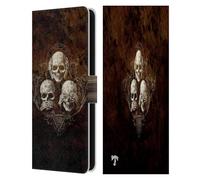 Head Case Designs sous Licence Officielle Alchemy Gothic No Crâne maléfique Trois Crâne Étui Portefeuille en Cuir Compatible avec Samsung Galaxy S25 FE