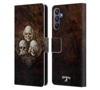 Head Case Designs sous Licence Officielle Alchemy Gothic No Crâne maléfique Trois Crâne Étui Portefeuille en Cuir Compatible avec Samsung Galaxy A15