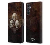Head Case Designs sous Licence Officielle Alchemy Gothic No Crâne maléfique Trois Crâne Étui Portefeuille en Cuir Compatible avec Samsung Galaxy A05s