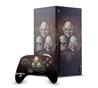 Head Case Designs Sous Licence Officielle Alchemy Gothic No Crâne maléfique trois Gothique Enveloppement De Console De Jeu Et Skins Pour Manette De Jeu Ensemble compatible avec Xbox Series X
