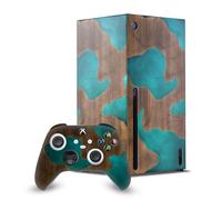 Head Case Designs Sous Licence Officielle Alyn Spiller Bois et Résine Aqua Mix Art Enveloppement De Console De Jeu Et Skins Pour Manette De Jeu Ensemble compatible avec Xbox Series X
