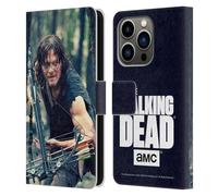Head Case Designs sous Licence Officielle AMC The Walking Dead Action d'épier Daryl Dixon Étui Portefeuille en Cuir Compatible avec Apple iPhone 14 Pro