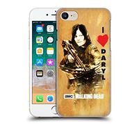 Head Case Designs sous Licence Officielle AMC The Walking Dead Amour Daryl Arbalète Typographie Coque Dure pour l'arrière Compatible avec Apple iPhone 7/8 / SE 2020 & 2022