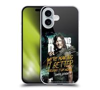 Head Case Designs sous Licence Officielle AMC The Walking Dead Daryl Saison 9 Citations Coque Dure pour l'arrire Compatible avec Apple iPhone