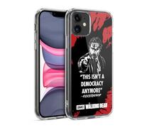 Head Case Designs sous Licence Officielle AMC The Walking Dead La Dictature De Rick Typographie Coque en Gel [Qualité Militaire] Compatible avec Apple iPhone 11 Et Compatible avec MagSafe