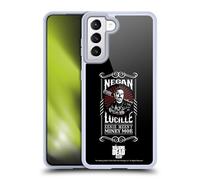 Head Case Designs sous Licence Officielle AMC The Walking Dead Lucille Negan Arte Motard Coque en Gel [Qualité Militaire] Compatible avec Samsung Galaxy S21 5G Et Compatible avec MagSafe