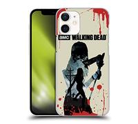 Head Case Designs sous Licence Officielle AMC The Walking Dead Michonne Silhouettes Coque Dure pour l'arrière Compatible avec Apple iPhone 12 Mini