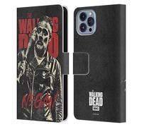 Head Case Designs sous Licence Officielle AMC The Walking Dead Negan Saison 10 Personnages Portraits Étui Portefeuille en Cuir Compatible avec Apple iPhone 14