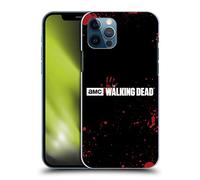 Head Case Designs sous Licence Officielle AMC The Walking Dead Sang Noir Logo Coque Dure pour l'arrière Compatible avec Apple iPhone 12 / iPhone 12 Pro