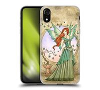 Head Case Designs sous Licence Officielle Amy Brown Fée Verte avec Papillons Fées Magiques Coque en Gel [Protection de Qualité Militaire] Compatible avec Apple iPhone XR