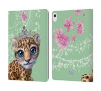 Head Case Designs sous Licence Officielle Animal Club International Jaguar Visages Royaux Étui Portefeuille en Cuir Compatible avec Apple iPad Air 13 2024/2025