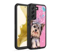 Head Case Designs sous Licence Officielle Animal Club International Yorkie Visages Royaux Étui Antichoc Ultra-Blindé Compatible avec Samsung Galaxy S22 5G