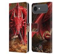 Head Case Designs sous Licence Officielle Anne Stokes Antre Dragons Étui Portefeuille en Cuir Compatible avec Apple iPhone 17 Air