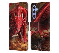 Head Case Designs sous Licence Officielle Anne Stokes Antre Dragons Étui Portefeuille en Cuir Compatible avec Samsung Galaxy A34 5G