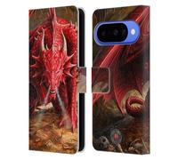 Head Case Designs sous Licence Officielle Anne Stokes Antre Dragons Étui Portefeuille en Cuir Compatible avec Google Pixel 10