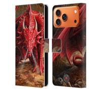 Head Case Designs sous Licence Officielle Anne Stokes Antre Dragons Étui Portefeuille en Cuir Compatible avec Apple iPhone 17 Pro Max