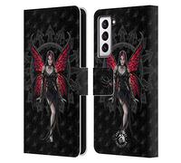 Head Case Designs sous Licence Officielle Anne Stokes Aracnafaria Gothique Étui Portefeuille en Cuir Compatible avec Samsung Galaxy S21 5G
