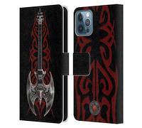 Head Case Designs sous Licence Officielle Anne Stokes Balancez Guitare de Dieu Tribal Étui Portefeuille en Cuir Compatible avec Apple iPhone 12 / iPhone 12 Pro