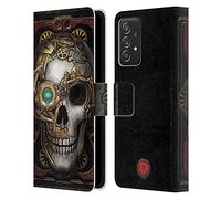 Head Case Designs sous Licence Officielle Anne Stokes Crâne Steampunk Étui Portefeuille en Cuir Compatible avec Galaxy A52 / A52s / 5G (2021)