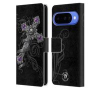 Head Case Designs sous Licence Officielle Anne Stokes Croix d'amour Perdue Coeurs Sombres Étui Portefeuille en Cuir Compatible avec Google Pixel 10