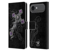 Head Case Designs sous Licence Officielle Anne Stokes Croix d'amour Perdue Coeurs Sombres Étui Portefeuille en Cuir Compatible avec Apple iPhone 17 Air