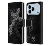 Head Case Designs sous Licence Officielle Anne Stokes Croix d'amour Perdue Coeurs Sombres Étui Portefeuille en Cuir Compatible avec Apple iPhone 17 Pro