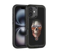 Head Case Designs sous Licence Officielle Anne Stokes Feu De l'enfer Crâne Étui Antichoc Ultra-Blindé Compatible avec Apple iPhone 16