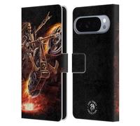 Head Case Designs sous Licence Officielle Anne Stokes Hello Rider Poster Feu Tribal Étui Portefeuille en Cuir Compatible avec Google Pixel 10 Pro XL