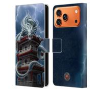 Head Case Designs sous Licence Officielle Anne Stokes La Tour Dragons Gardiens Étui Portefeuille en Cuir Compatible avec Apple iPhone 17 Pro Max