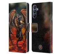 Head Case Designs sous Licence Officielle Anne Stokes Lave Dragons Étui Portefeuille en Cuir Compatible avec Samsung Galaxy A15