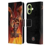 Head Case Designs sous Licence Officielle Anne Stokes Le Marteau de Dieu Dragons Gardiens Étui Portefeuille en Cuir Compatible avec Apple iPhone 17