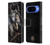 Head Case Designs sous Licence Officielle Anne Stokes Lien D'Âme Loups 2 Étui Portefeuille en Cuir Compatible avec Google Pixel 10