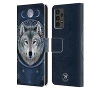 Head Case Designs sous Licence Officielle Anne Stokes Lunaire Loups Étui Portefeuille en Cuir Compatible avec Samsung Galaxy A13 (2022)