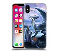 Head Case Designs sous Licence Officielle Anne Stokes Nouveaux Horizons Amitié de Dragon Coque en Gel [Qualité Militaire] Compatible avec Apple iPhone X/iPhone XS Et Compatible avec MagSafe