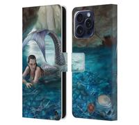 Head Case Designs sous Licence Officielle Anne Stokes Profondeurs Cachées Sirène Et Anges Étui Portefeuille en Cuir Compatible avec Apple iPhone 16 Pro Max