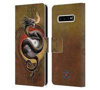 Head Case Designs sous Licence Officielle Anne Stokes Protecteur Yin Yang Dragons Gardiens Coque en Cuir à Portefeuille Compatible avec Samsung Galaxy S10+ / S10 Plus