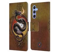 Head Case Designs sous Licence Officielle Anne Stokes Protecteur Yin Yang Dragons Gardiens Étui Portefeuille en Cuir Compatible avec Samsung Galaxy A34 5G