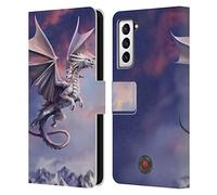 Head Case Designs sous Licence Officielle Anne Stokes Reine du Ciel Dragons Gardiens Coque en Cuir à Portefeuille Compatible avec Samsung Galaxy S21 5G