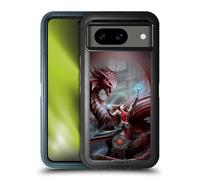 Head Case Designs sous Licence Officielle Anne Stokes Scarlet Mage Amitié de Dragon Étui Antichoc Ultra-Blindé Compatible avec Google Pixel 8