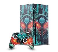 Head Case Designs Sous Licence Officielle Aquaman DC Comics Manta Noire Couverture De Bande Dessinée Enveloppement De Console De Jeu Et Skins Pour Manette De Jeu Ensemble compatible avec Xbox Series X